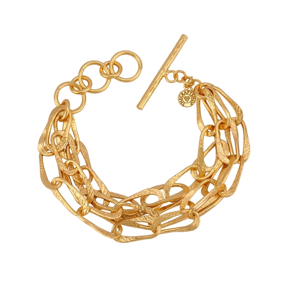 Bracelet made from brass, goldplated